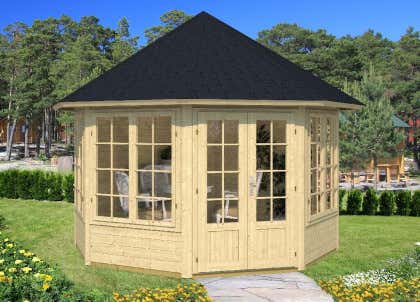 Architectuur wat betreft neutrale Koop achthoekige paviljoens - 8-hoekige houten tuinpaviljoens